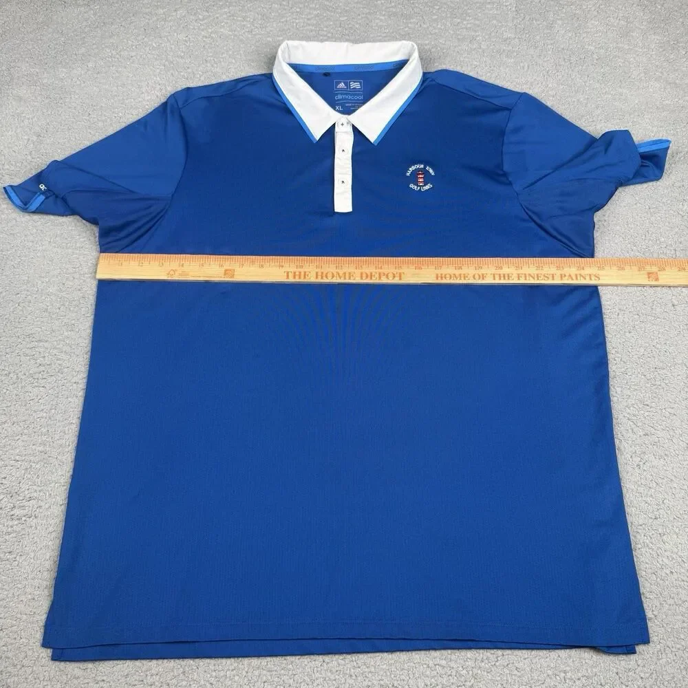 Harbour Town Golf Links Polo Shirt Mens XL Blue Adidas Climacool Performance‎